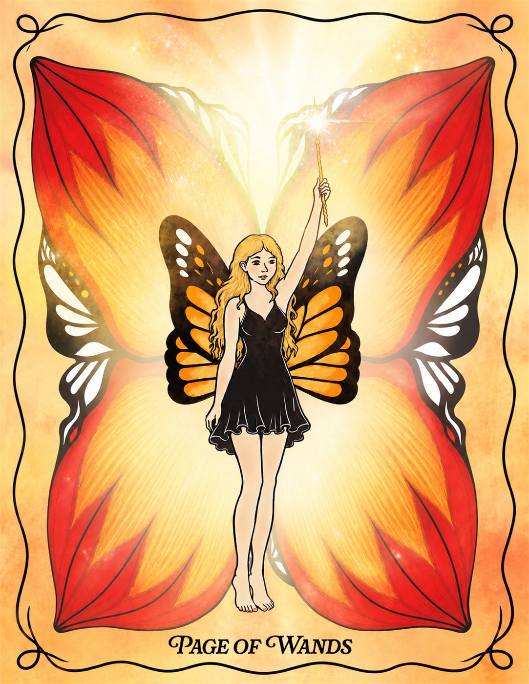 Tarot illustration, Page of Wands